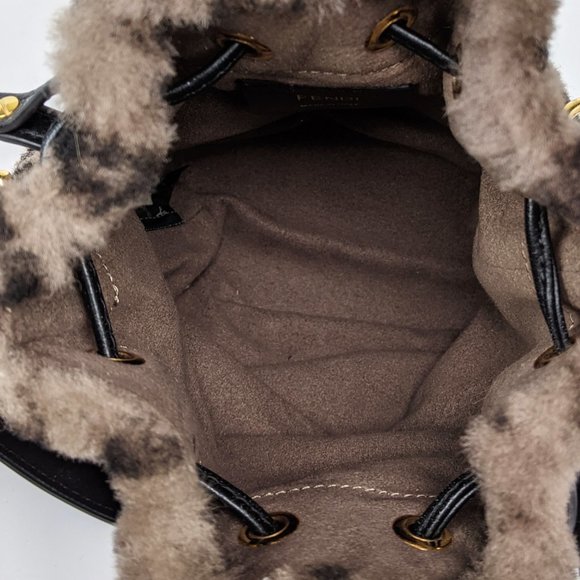 SOLD Fendi Mini Shearling Mon Tresor Bucket Bag - Picture 3 of 8